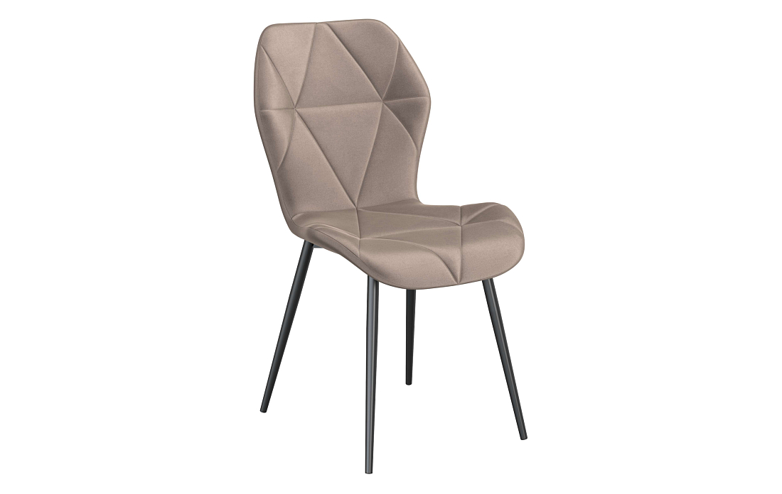 Дора К / стул велюр конфетти мокко/Цвет металл черный